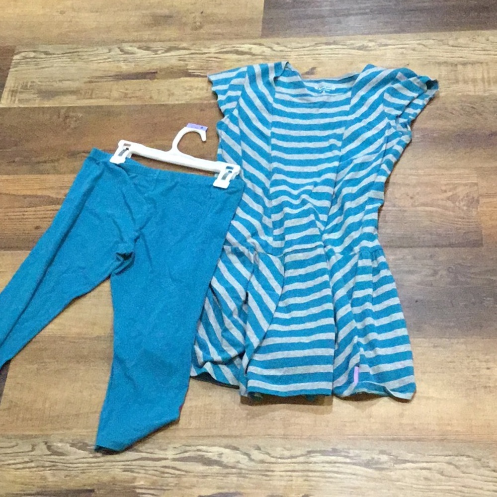 American Girl Blue and Gray Kids Matching Set